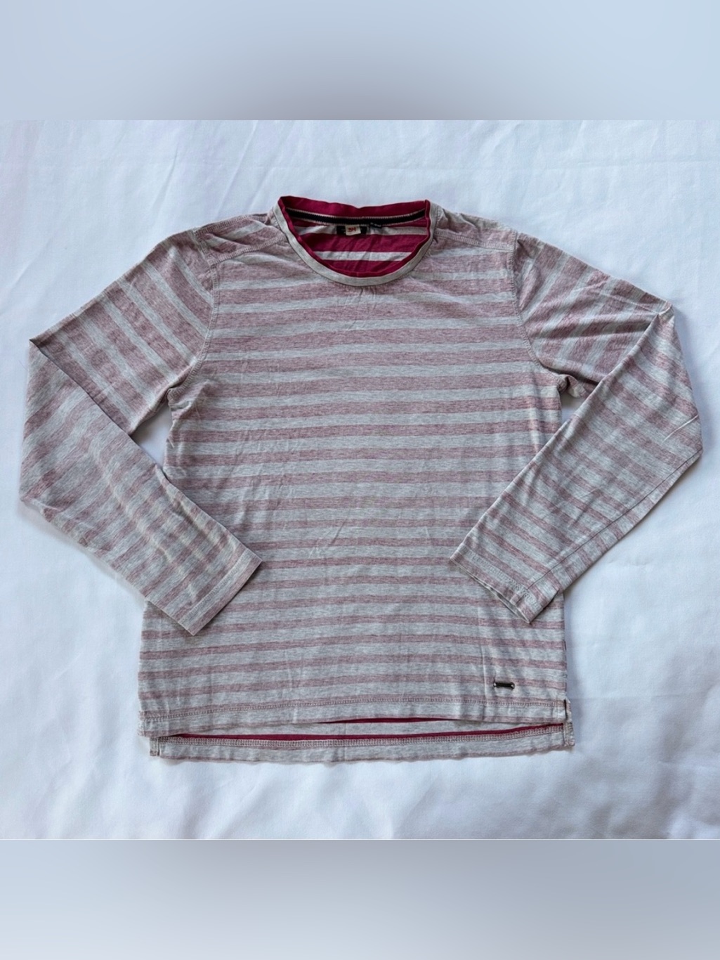 Mexx Grey And Red Striped Long Sleeve